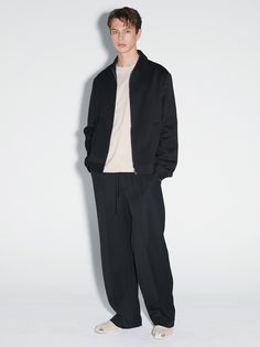 Editor's NotesLAGRANGE's blouson jacket is made of wool blended material. This jacket is good to be matched with every item.- Zipper closure- Wool blended- Loose fit silhouette- Pocket details- Casual and versatile itemMeasurements(in.)S/M/L- Length: 25.98 / 26.77 / 27.55 in.- Shoulder: 19.48 / 20.07 / 20.66 in.- Chest: 23.03 / 24.01 / 25 in.- Sleeve: 24.21 / 24.80 / 25.39 in.Composition & Care- Shell: 60% Wool, 40% Polyester / Lining: 100% Polyester- Please check the care labelDesigner Big Slacks Outfit, Classic Track Jacket For Workwear In Fall, Modern Outerwear With Ribbed Cuffs For Work, Winter Workwear Track Jacket With Ribbed Cuffs, Fall Track Jacket With Ribbed Cuffs For Workwear, Relaxed Fit Track Jacket For Workwear In Spring, Spring Wool Outerwear With Ribbed Cuffs, Business Casual Outerwear With Ribbed Cuffs And Long Sleeves, Black Outerwear With Concealed Placket For Spring