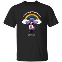 Blackbear Crippling Depression Rainbow T-Shirt Trendy Tee, Navy Shirt, Elegant Shirt, Mens Shirt Dress, Fashion Games, Black And Navy, Black Tee