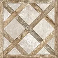 an old wooden frame with white and brown squares