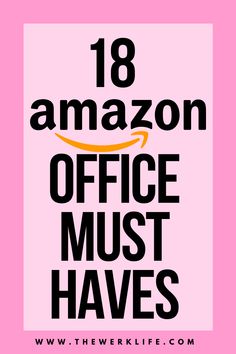 These 18 amazon office must haves will transform your home office from mundane to amazing! Upgrade your home office and your work from home self will thank you! Office Necessities Work, Office Astethic, Decorate Office At Work, Amazon Office Must Haves, Work Office Decor Professional, Home Office Must Haves, Office Decor Professional Business Women, Office Must Haves, Work From Home Essentials