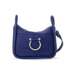 Frida Mini Shoulder Bag - Navy Raw Leather | Sapahn.