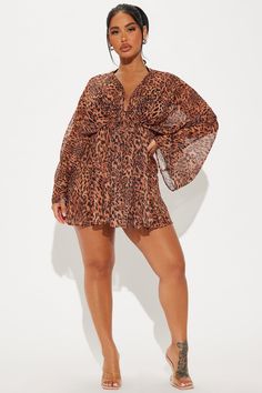 Available In Brown/combo. Swim Cover Up Dress Drawstring Waist Semi-Sheer Full Stretch Leopard Print Final Sale Disclaimer: Print Placement Will Vary. 100% Polyester Imported California Proposition 65 WARNING: Cancer and Reproductive Harm - www.P65Warnings.ca.gov. | Wanderlust Calling Sheer Swim Cover Up Dress in Brown size Small by Fashion Nova Search By Photo, Swim Cover Up Dress, Print Swimwear, Print Placement, Swimwear Cover Ups, Swim Cover, Cover Up Dress, Cheetah Print, Womens Swimwear