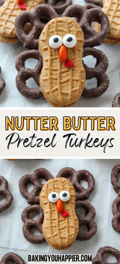 peanut butter pretzel turkeys are the perfect treat for thanksgiving