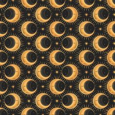 an image of a pattern with sun and moon