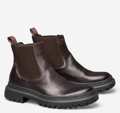 Everson Chelsea Boot Casual Chelsea Boots With Contrast Sole For Fall, Slip-on Boots With Rubber Sole For Fall, Slip-on Boots With Contrast Sole For Fall, Fall Slip-on Boots With Contrast Sole, Fall Boots With Contrast Sole And Plain Toe, Classic Slip-on Boots With Contrast Sole, Johnston Murphy, Chelsea Boot, Lug Sole