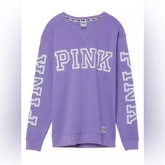 W E L C O M E To My Closet ................ Victoria's Secret Pink Everyday Campus Pullover M Brand New In Factory Packaging Description * Size: Medium * Features An Oversized Fit. * Everyday Campus Lounge Fleece Fabric * 28" Tunic Length * Chest = 22 (Under Arm To Underarm) * Split V-Neck Front Detail * Imported Cotton Blend * Color: Purple ................ Mailed Out Next Business Day No Additional Discount, Lowest Price Given All My Items Are 100% Authentic Thank You Victorious Secret, Victora Secret, Vs Pink Outfit, Pink Lounge, Pink Outfits Victoria Secret, Adidas Wallpapers, Victoria Secret Outfits, Pink Nation, Victoria Secrets