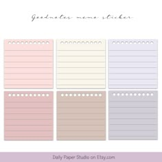 the printable planner stickers are lined up and ready to be used for notes