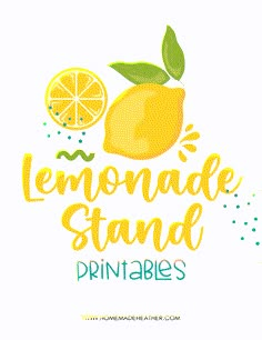 lemonade stand printables with the words, lemonade stand printables