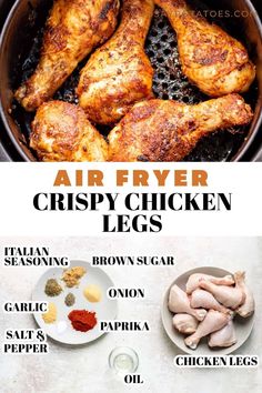 air fryer crispy chicken legs recipe with instructions