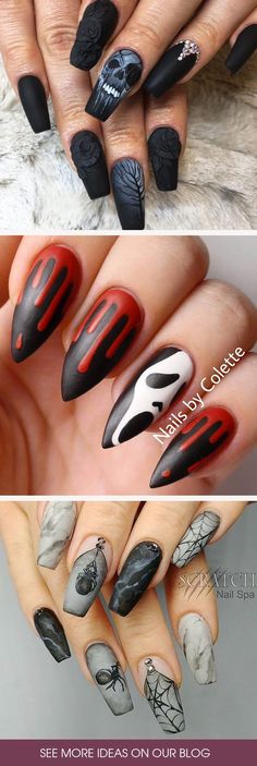 🎃 Get ready to spookify your nails this Halloween with these wickedly cute designs! 💅🏼 From creepy crawly spiders to ghostly ghouls, these nail art ideas will have you howling with delight. #HalloweenNails #NailArt #SpookySeason #TrickOrTreatYoSelf #GhoulishGlam #WitchyVibes #Boo-tifulNails #FangtasticManicure #NailGoals #HalloweenHype 🕷️👻🎃 Gel Pedicure, French Pedicure, Gothic Nails, Makijaż Smokey Eye, Nail Tattoo, Nails 2020