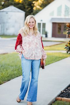 So perfect in print, this eye-catching blouse is featured in a cool cotton fabrication and button-down silhouette with a collared-neckline and cuffed sleeves. Fit: Relaxed, slightly oversized fitFeatures: Cotton fabrication with mixed print detailing, collared-neckline, button-front closures, long-sleeves with cuffs, shirttail hemlineWhy We ❤ It: This printed top effortlessly elevates even the most simple outfit. Care/Import Machine Wash Cold Import 100% Cotton Fall Cotton Blouse With Button Cuffs, Cotton Blouse With Button Cuffs For Fall, Oversized Floral Print Blouse, Fall Casual Shirt With Balloon Sleeves, Fall Shirt With Blouson Sleeves, Casual Fall Shirt With Balloon Sleeves, Casual Balloon Sleeve Shirt For Fall, Fall Floral Print Blouse With Collared Neckline, Chic Oversized Printed Blouse