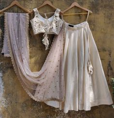 Closet Upgrade, Ivory Lehenga, Pink Dupatta, Choli Dress, Raw Silk Lehenga, Lehenga Gown