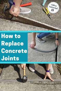 How to Replace Wood Expansion Joints in Concrete - Mother Daughter Projects Expansion Joints In Concrete, Driveway Repair, Mother Daughter Projects, Painting Concrete Porch, Porch Flooring