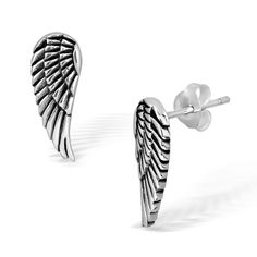 PRICES MAY VARY. Angel Wing Stud Earrings More Wing Jewelry available in our store. Please search Amazon for "WithLoveSilver Wing" Marked .925 Sterling Silver Packaging: Black Velvet Jewelry Weight : 2.2 g Angel Wing Stud Earrings, Silver Packaging, Wing Jewelry, Womens Earrings Studs, Velvet Jewelry, Gold Signet Ring, Sterling Silver Filigree, Turquoise Rings, Silver Filigree