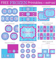 the frozen princess party printables