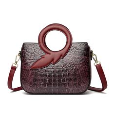 Color: Purple Alligator Pattern, Pattern Purse, Crossbody Bags For Women, Leather Bag Women, Purple Bags, Casual Tote, Shoulder Messenger Bag, Womens Crossbody Bag, Vintage Style Outfits