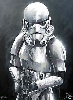 New street storm trooper by Andy Baker - art star wars movie poster for glass frame, Home Decor Stormtrooper Painting, Painting Star Wars, Star Wars Pop Art, Gothic Living Room, Star Wars Wall, Star Wars Wall Art, Frame Home Decor, Star Wars Trooper