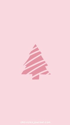 a pink christmas tree on a pink background