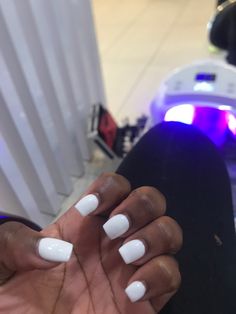 Shorties Nails White, Square White Nails, Nails Shorts, Country Acrylic Nails, Shorties Nails, Fall Acrylic, White Manicure, Fall Acrylic Nails, Short Square Acrylic Nails