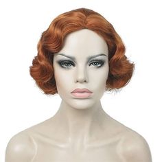 Category:Synthetic Wig; Gender:Women's; Wig Type:Cosplay Wig; Occasion:Daily Wear,Party / Evening,Vacation,Daily,Cosplay Costumes; Age Group:Adults; Cosplay Works:Roaring 20s; Color Shade:Black,Brown,Auburn,Blonde,Dark Brown; Hair Material:Synthetic Hair; Cap Construction:Machine Made; Texture:Curly; Length:Short; Features:Cosplay,Easy to Carry,Fashion,Comfortable,Soft; Heat Resistant:Yes; Listing Date:07/26/2023; Cap Circumference:; Front to Back:; Nape of Neck:; Side to Side Across Forehead:; Party Wigs, Party Wig, Hairpieces For Women, Halloween Wigs, Wig Short, Natural Wigs, Nape Of Neck, Wig Caps, Copper Red