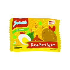 a bag of food with the name kasa kari ayam on it