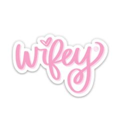 the word wife in pink on a white background