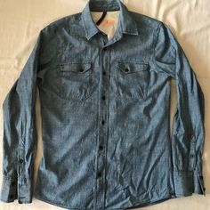 NUDIE JEANS MEN'S DENIM L/S BUTTON DOWN SHIRT SMALL EU Nudie Jeans, Online Clothing Stores, Mens Denim, Second Hand Clothes, Mens Jeans, Shoulder Top, Button Downs, Casual Shirts, Down Shirt