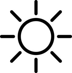 Sun icon . Brightness sign, Intensity Setting Vector Art Illustration Planet Sketch, Sun Outline, Memorial Day Coloring Pages, Planet Icon, Weather Icons, Line Art Design, Business Icon