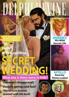 a magazine cover with an image of a man and woman in wedding attire on the cover