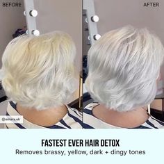 Hard Water Hair, Fine Flat Hair, Grey Hair Care, Hair Detox, Shampoo For Gray Hair, Water Hair, Wow Hair Products, Bright Hair Colors, Short Grey Hair