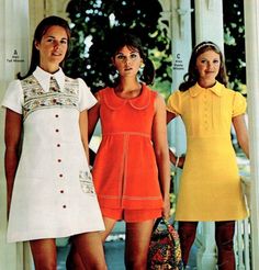 60s Teen Fashion, 70s Teen Fashion, Plus Zise, Vintage Mini Dresses, Estilo Hippie