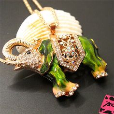 Great Shopping New Rhinestone Green Enamel Cute Elephant Animal Pendant Holiday gifts Necklace, Fashion Jewelry Green Bling Jewelry As A Gift, Rhinestone Alloy Necklaces As Gifts, Rhinestone Alloy Necklace As Gift, Rhinestone Alloy Necklace For Gifting, Rhinestone Alloy Necklace For Gift, Metal Rhinestone Necklace As Gift, Rhinestone Jewel Necklace As A Gift, Costume Rhinestone Necklace For Gifts, Green Rhinestone Jewelry For Gift