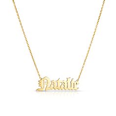 Metal: Available in 14k Yellow Gold, 14k White Gold, 14k Rose Gold Length: 16-18" adjustable Letter Maximum: 9 Nameplate Height: 6-7mm Production requires 6 weeks. Please note, custom orders are final sale. Want a piece customized? Contact us: email AB@alexandrabeth.com Luxury 14k Gold Customizable Necklace, Customizable Luxury 14k Gold Necklace, Luxury Customizable 14k Gold Necklace, Rose Gold Adjustable Name Necklace, Customizable Luxury Yellow Gold Necklaces, Adjustable Engraved Rose Gold Necklace, Formal Rose Gold Sterling Silver Name Necklace, Rose Gold Nameplate Necklace With Adjustable Chain, Customizable Gold Necklaces For Formal Occasions