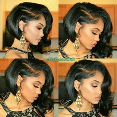 Love it Kręcony Bob, Short Curly Weave Hairstyles, Short Curly Weave, Black Bob Hairstyles, Black Hairstyles With Weave, Indian Remy Hair