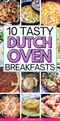 Photos of 9 tasty dutch oven breakfasts from cinnamon rolls to potato egg & bacon breakfast hash, chili and french toast. Camping Egg Casserole, Recipes For Enamel Cast Iron Dutch Oven, Dutch Oven Breakfast Casserole, Recipes In A Dutch Oven, Indoor Dutch Oven Recipes, High Protein Dutch Oven Recipes, Cast Iron Dutch Oven Recipes Dinners, Fall Dutch Oven Recipes, Dutch Oven Breakfast Recipes