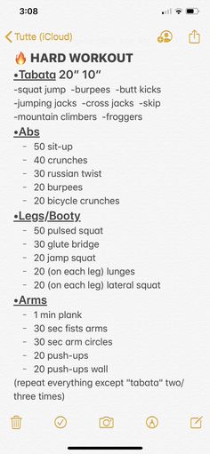 the workout plan is displayed in this screenshoto screen shot, which shows how to do