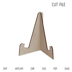 the cut file is made out of wood and has three different sections for each piece