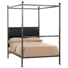 Forest Hill Canopy Bed-Iron Accents Iron Canopy Bed, Wrought Iron Beds, Bed Hardware, Wrought Iron Bed, Free Standing Shelves, Iron Bench, Iron Chair, Forest Hill, Bed Canopy