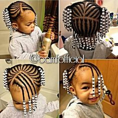 So cute Co Washing, Toddler Braided Hairstyles, Cornrows Styles, Toddler Hairstyles Girl, Girls Natural Hairstyles, Kids' Braids