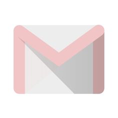 an image of a pink and white email envelope with the letter m in it's center