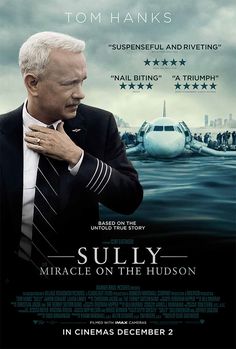 the movie poster for sully is shown with an older man in a suit and tie