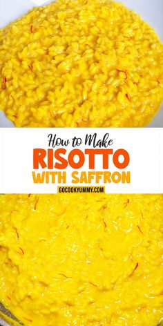 how to make risotto with saffron sauce in the microwave or on the stove