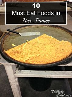 an iron skillet with food in it and the words must eat foods in nice, fancy