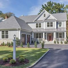 a large white house with lots of windows