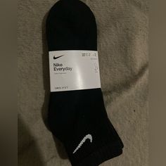 Brand New Nike Socks 1 Bundle 3 Pairs Of Socks(Black) Galaxy Socks, Golf Socks, Stance Socks, Sock Outfits