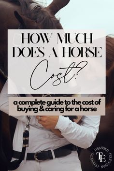 a man is hugging his horse with the words how much does a horse cost?