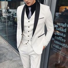 Groom Suit Vintage, Mens White Suit, White Wedding Suit, Groomsmen Tuxedos, Suit For Wedding, Christmas Suit, Wedding Suits Groom