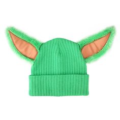 Grab this Grogu cuffed knit hat to highlight your love for The Mandalorian. This fun hat takes the shape of Grogu, all the way down to his ears. Knitted Baby Yoda Hat Pattern, Yoda Hat Pattern, The Mandalorian Grogu, Beanie With Ears, Mandalorian Grogu, Space Baby, Womens Leather Belt, Large Crossbody Bags, Nike Classic