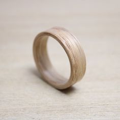 a wooden ring sitting on top of a table