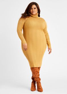 Turtleneck Bodycon Sweater Dress Spring Turtleneck Bodycon Sweater Dress, Spring Bodycon Turtleneck Sweater Dress, Fall Bodycon Turtleneck Sweater Dress, Fall Turtleneck Bodycon Sweater Dress, Bodycon Turtleneck Sweater Dress For Winter, Plus Size Turtleneck, Sweater Midi Dress, Plus Size Trendy, Bodycon Sweater